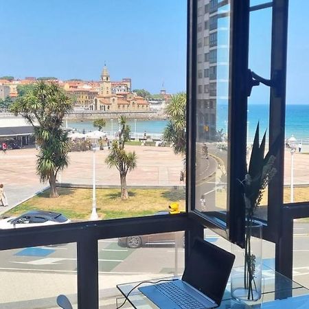 Apartamento La Escalerona Con Vistas Al Mar Leilighet Gijón Eksteriør bilde