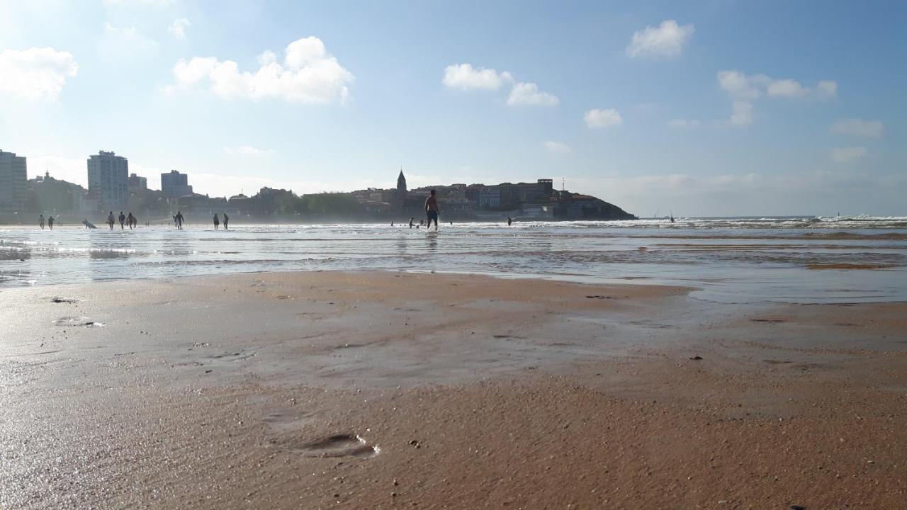 Apartamento La Escalerona Con Vistas Al Mar Leilighet Gijón Eksteriør bilde