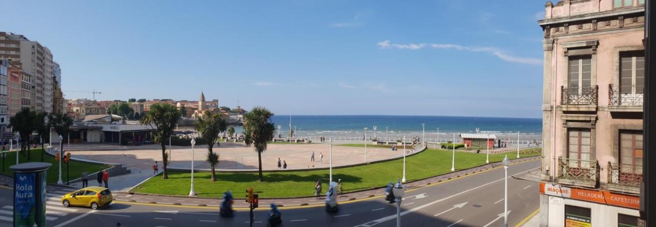 Apartamento La Escalerona Con Vistas Al Mar Leilighet Gijón Eksteriør bilde