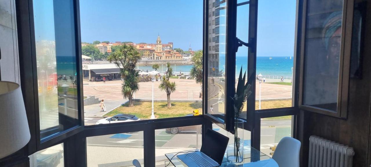 Apartamento La Escalerona Con Vistas Al Mar Leilighet Gijón Eksteriør bilde