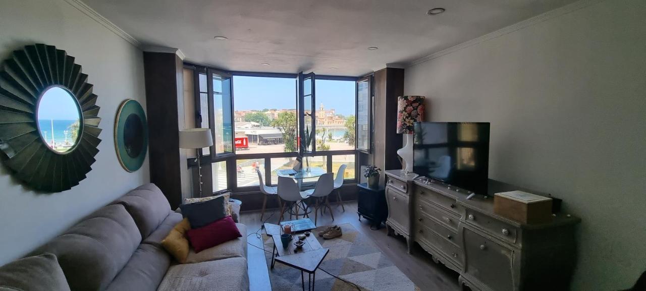 Apartamento La Escalerona Con Vistas Al Mar Leilighet Gijón Eksteriør bilde