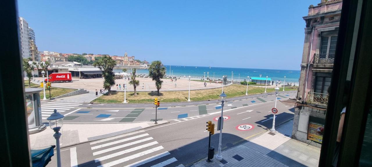 Apartamento La Escalerona Con Vistas Al Mar Leilighet Gijón Eksteriør bilde